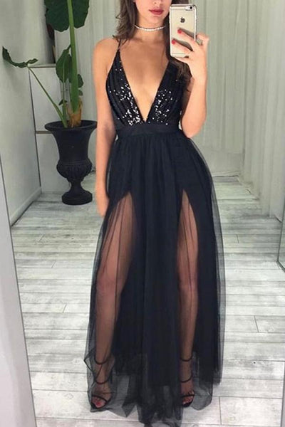 Sexy Black Prom Dresses Long, Dresses ...